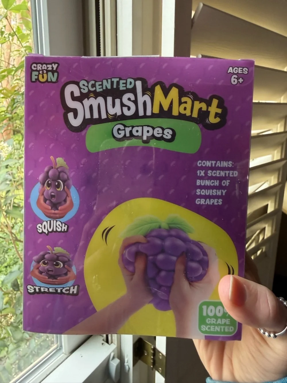 Crazy Fun Scented SmushMart
Grapes Squishy- Purple. So COOL!
Smells like grape! - Picture 4 of 6